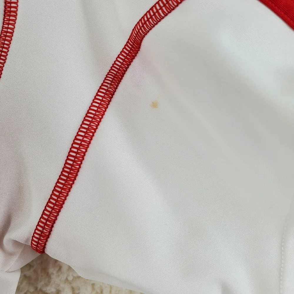 Adidas Soccer Jersey Shirt Mens S White Red Fitted SS Azteca Climalite